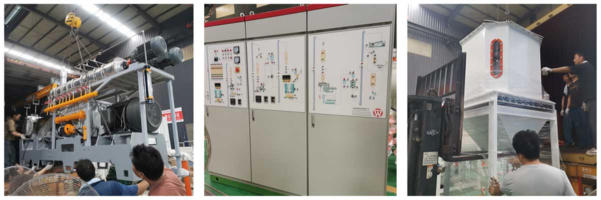 整套飼料膨化設備已發往烏克蘭