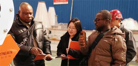 歡迎非洲客戶來強福機械看廠考察交流合作